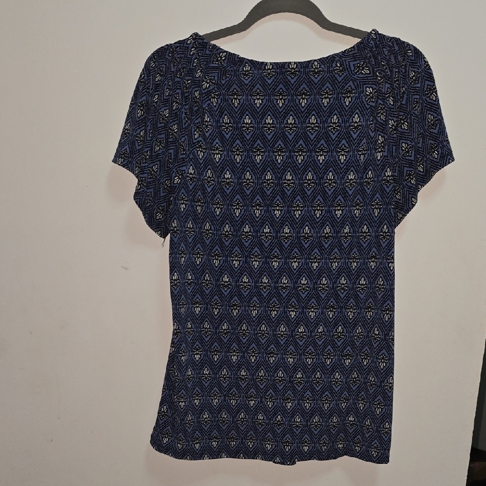 Style & Co. Navy Blue Blouse Top Size Large Nice! - Picture 4 of 4